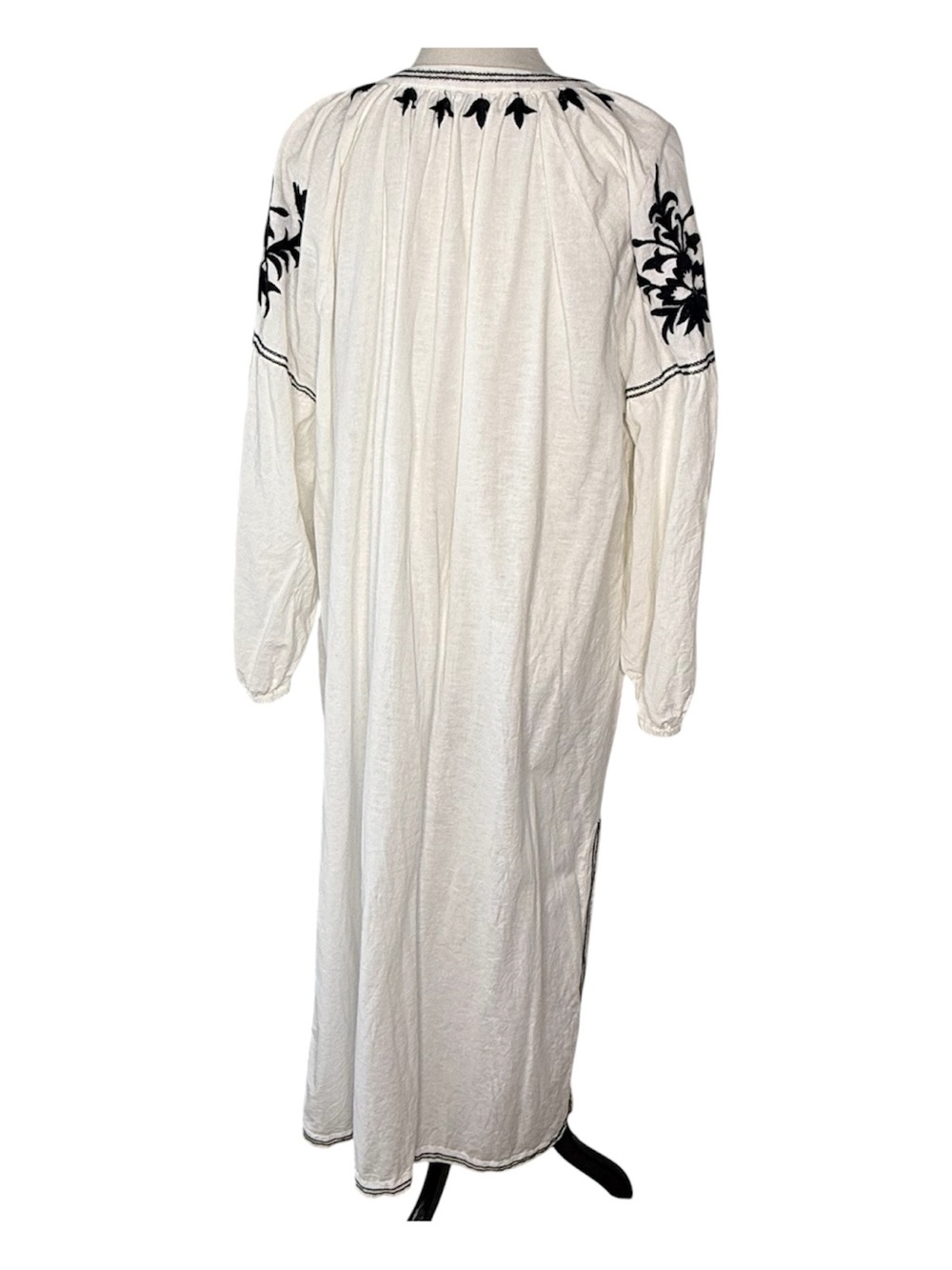 Zara Embroidered Black and White Maxi Dress - Picture 7 of 10